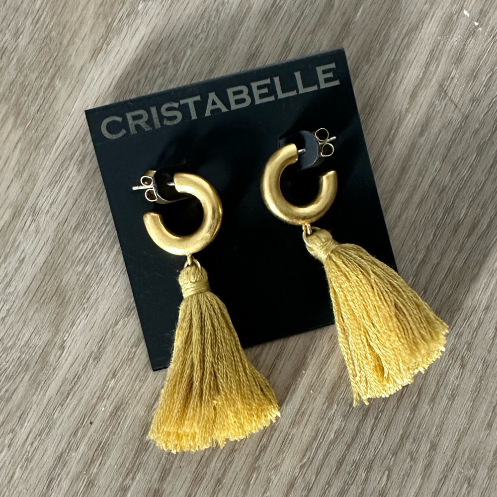 MADEWELL matte cold hoops with fringe detail